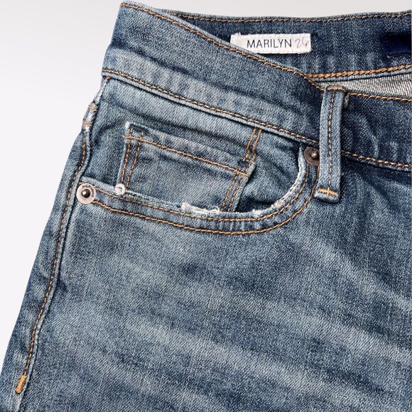 Driftwood Marilyn Jeans 26 Embroidered Floral Skinny Stretch Denim - Picture 4 of 8